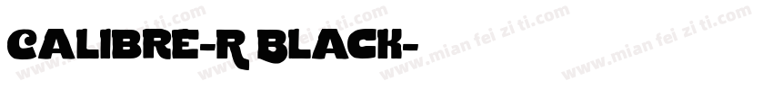 Calibre-R Black字体转换